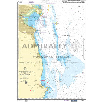 Admiralty 5621_7 Small Craft Chart - Ben of Howth to Wicklow Head (East Coast Ireland)