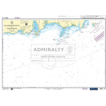 Admiralty 5621_14 Small Craft Chart - Tusker Rock to Dunabrattin Head (East Coast Ireland)