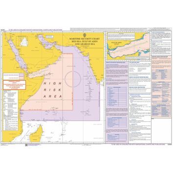 Q6099 Maritime Admiralty Security Chart - Red Sea, Gulf of Aden & Arabian Sea