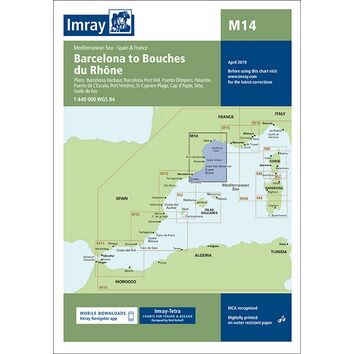 Imray Chart M14: Barcelona to Bouches du Rhone