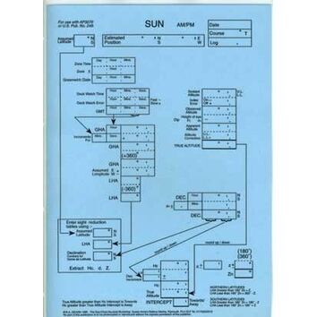 Laminated Sight Reduction Forms - Sun