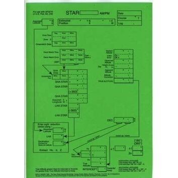 Laminated Sight Reduction Forms - Star