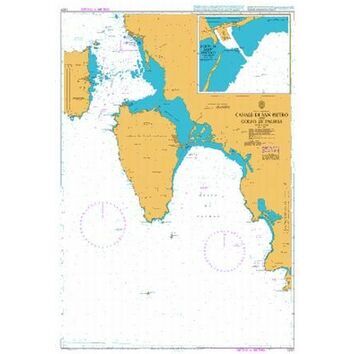 1207 Canale di San Pietro and Golfo di Palmas Admiralty Chart