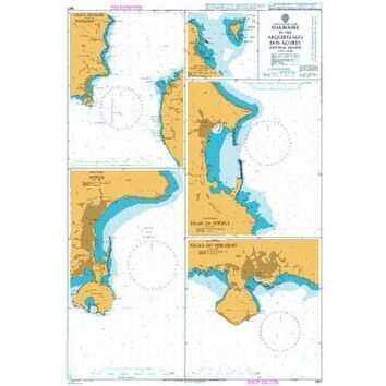 1957 Harbours in the Arquipelago Dos Acores (Central Group) Admiralty Chart
