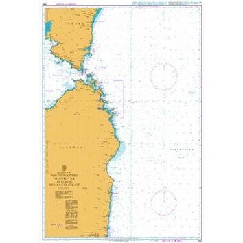 1992 Porto Vecchio to Arbatax inc. Bonifacio Strait Admiralty Chart