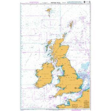 Standard Admiralty Nautical Chart - 2 British Isles