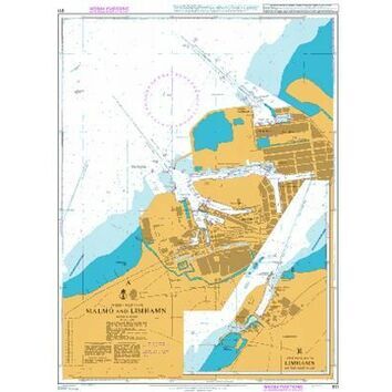 911 Malmo and Limhamn Admiralty Chart