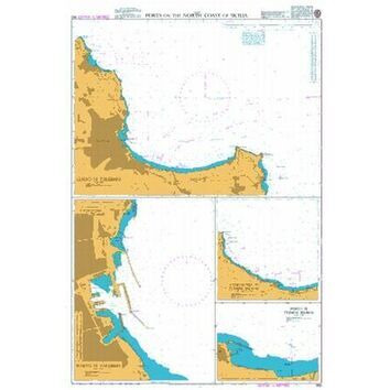 963 Ports on the North Coast of Sicilia Admiralty Chart