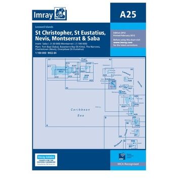 Imray Chart A25: St Eustatius, St Christopher, Nevis, Monserrat & Saba