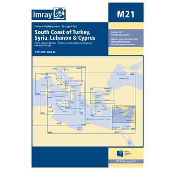 Imray Chart M21: South Coast of Turkey, Syria, Lebanon & Cyprus