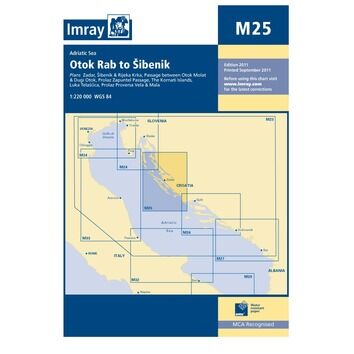 Imray Chart M25: Otok Rab to Sibenik