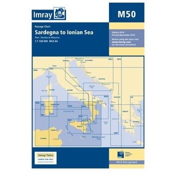 Imray M50 Sardegna to Ionian Sea Passage Chart