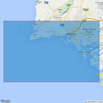 58 Pakistan,Approaches to Karachi Admiralty Chart