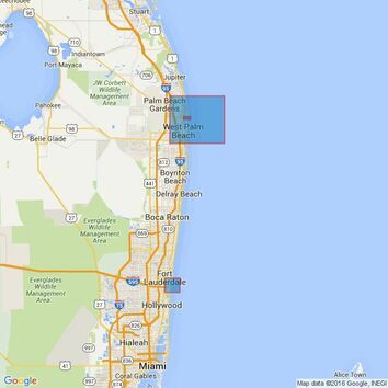 3684 Port of Palm Beach with Approaches and Port Everglades Admiralty Chart