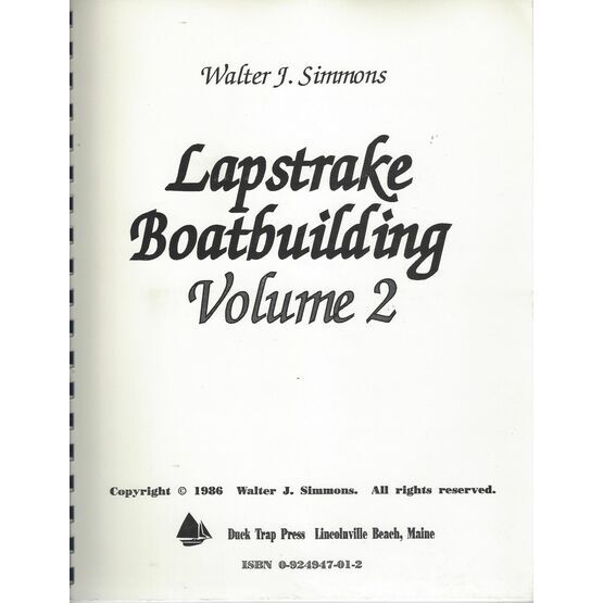 Lapstrake Boatbuilding Vol 2