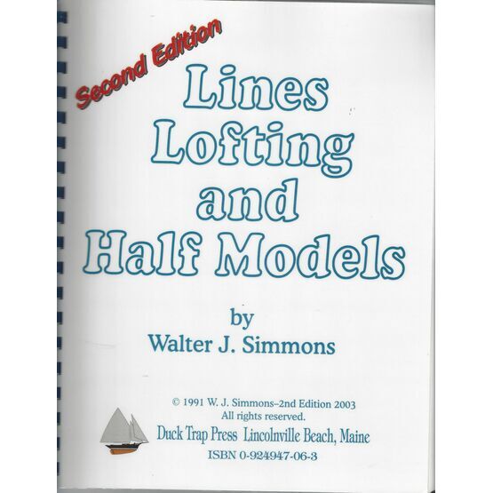 Lines Lofting and Half Models second edition