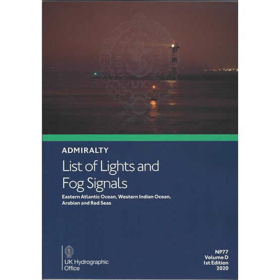 Admiralty NP77 List of Lights and Fog Signals Vol D 1st Edition