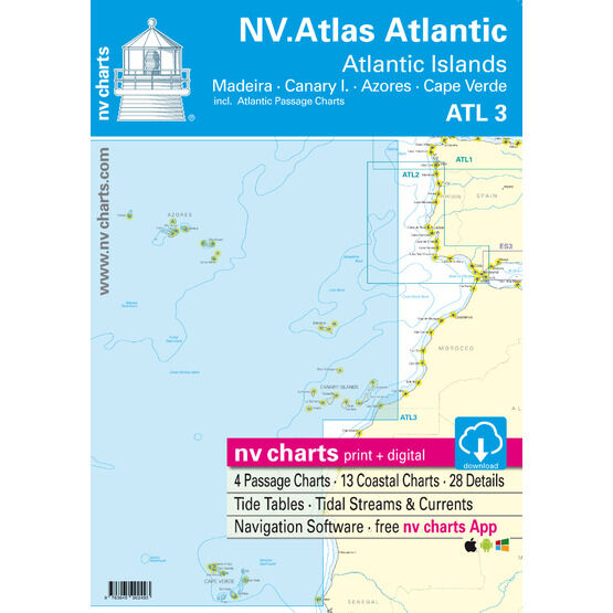NV Atlas Atlantic ATL 3 Charts - Atlantic Islands (Madeira - Canary Islands - Azores - Cape Verde)