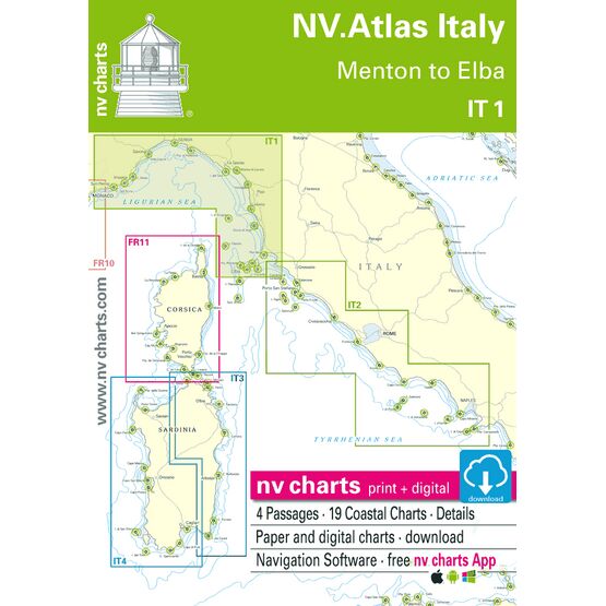 NV IT1 Menton to Elba Print & Digital Charts