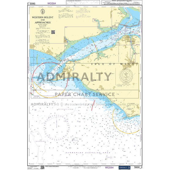 Admiralty 5600_2 Small Craft Chart - Western Solent and Approaches (The Solent)