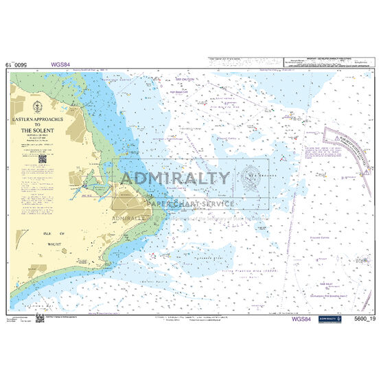 Admiralty 5600_19 Small Craft Chart - Eastern Approaches to the Solent (The Solent)