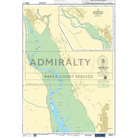 Admiralty 5601_7 Small Craft Chart - River Exe (East Devon & Dorset Coast)