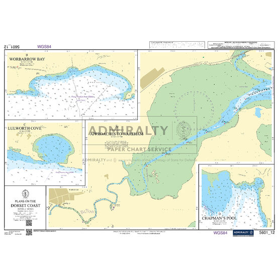 Admiralty 5601_12 Small Craft Chart - Plans on the Dorset Coast (East Devon & Dorset Coast)