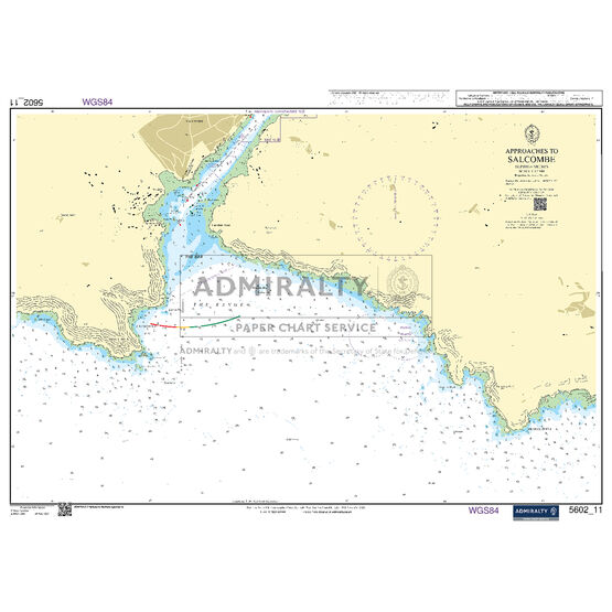 Admiralty 5602_11 Small Craft Chart - Approaches to Salcombe (The West Country)