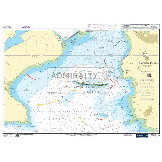 Admiralty 5602_14 Small Craft Chart - Plymouth Sound (The West Country)