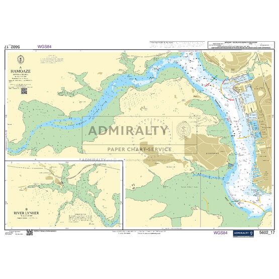 Admiralty 5602_17 Small Craft Chart - Hamoaze & River Lynher (The West Country)