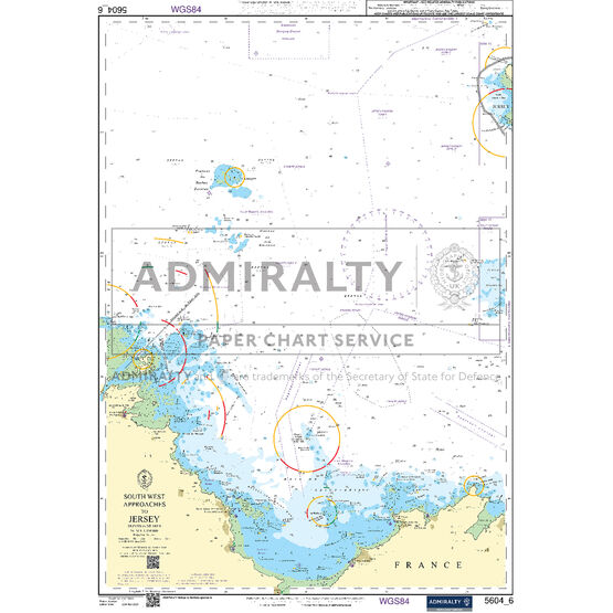 Admiralty 5604_6 Small Craft Chart - South West Approaches to Jersey (The Channel Islands)