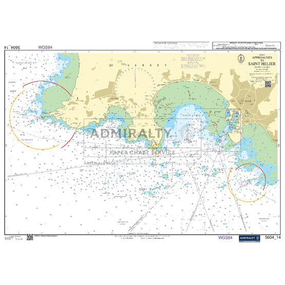 Admiralty 5604_14 Small Craft Chart - Approaches to Saint Helier (The Channel Islands)