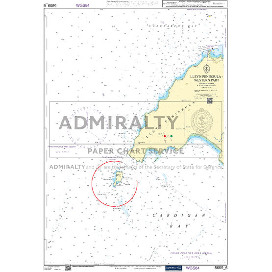 Admiralty 5609_6 Small Craft Chart - Lleyn Peninsula, Western Part (North West Wales)