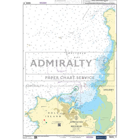 Admiralty 5609_11 Small Craft Chart - Approaches to Holyhead (North West Wales)