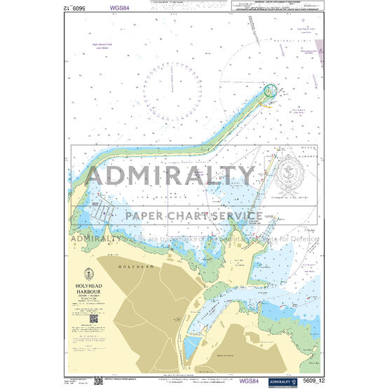 Admiralty 5609_12 Small Craft Chart - Holyhead Harbour (North West Wales)