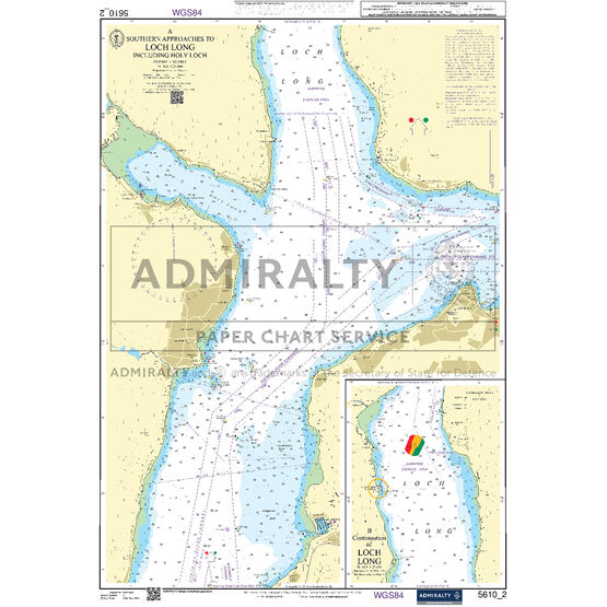 Admiralty 5610_2 Small Craft Chart - Southern Approaches to Loch Long (Firth of Clyde)
