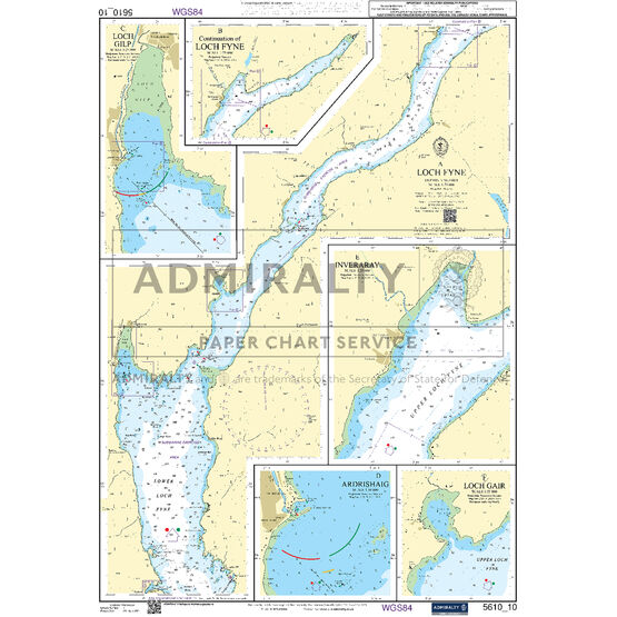 Admiralty 5610_10 Small Craft Chart - Loch Fyne (Firth of Clyde)