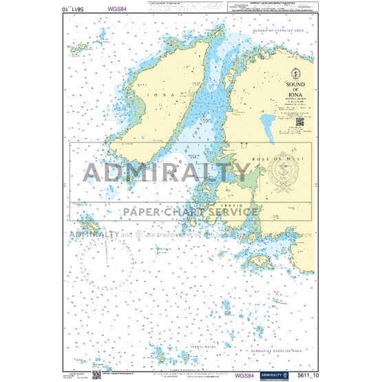 Admiralty 5611_10 Small Craft Chart - Sound of Iona (West Coast of Scotland)