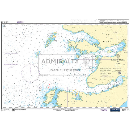 Admiralty 5611_11 Small Craft Chart - Ross of Mull to Ulva (West Coast of Scotland)