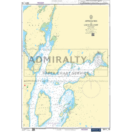 Admiralty 5611_16 Small Craft Chart - Approaches to Loch Melfort (West Coast of Scotland)