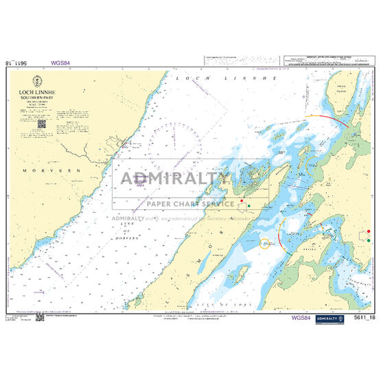 Admiralty 5611_18 Small Craft Chart - Loch Linnhe, Southern Part (West Coast of Scotland)