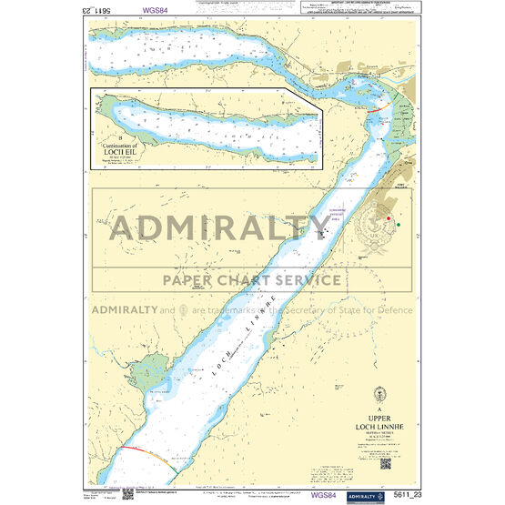 Admiralty 5611_23 Small Craft Chart - Upper Loch Linnhe (West Coast of Scotland)