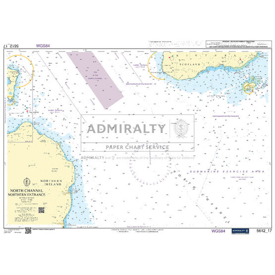 Admiralty 5612_17 Small Craft Chart - North Channel Northern Entrance (Northern Ireland)