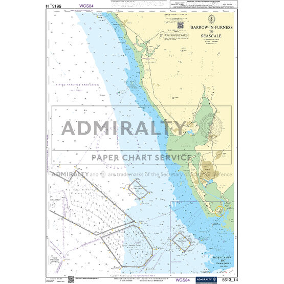 Admiralty 5613_14 Small Craft Chart - Barrow-in-Furness to Seascale (Irish Sea)