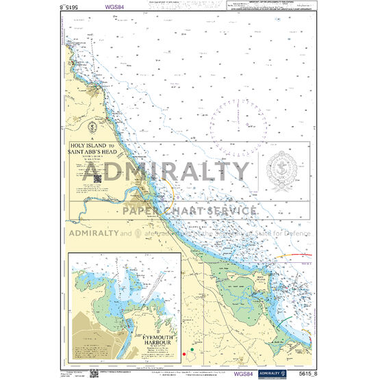 Admiralty 5615_8 Small Craft Chart - Holy Island to Saint Abb's Head (East Coast)