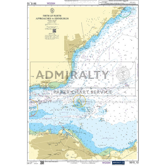 Admiralty 5615_12 Small Craft Chart - Firth of Forth Approaches to Edinburgh (East Coast)