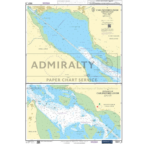 Admiralty 5621_8 Small Craft Chart - Carlingford Lough - Northern Part (East Coast Ireland)