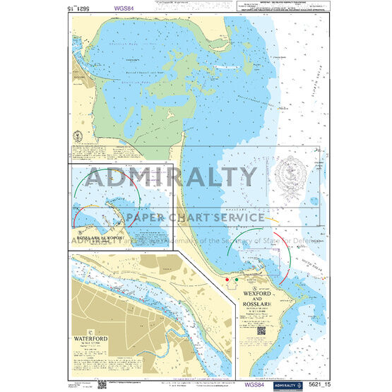 Admiralty 5621_15 Small Craft Chart - Wexford and Rosslare (East Coast Ireland)