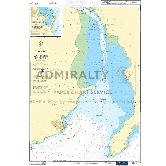 Admiralty 5621_17 Small Craft Chart - Entrance to Waterford Harbour (East Coast Ireland)