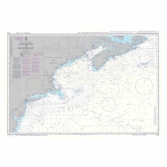5135 Cape Breton to Delaware Bay Instructional Admiralty Chart